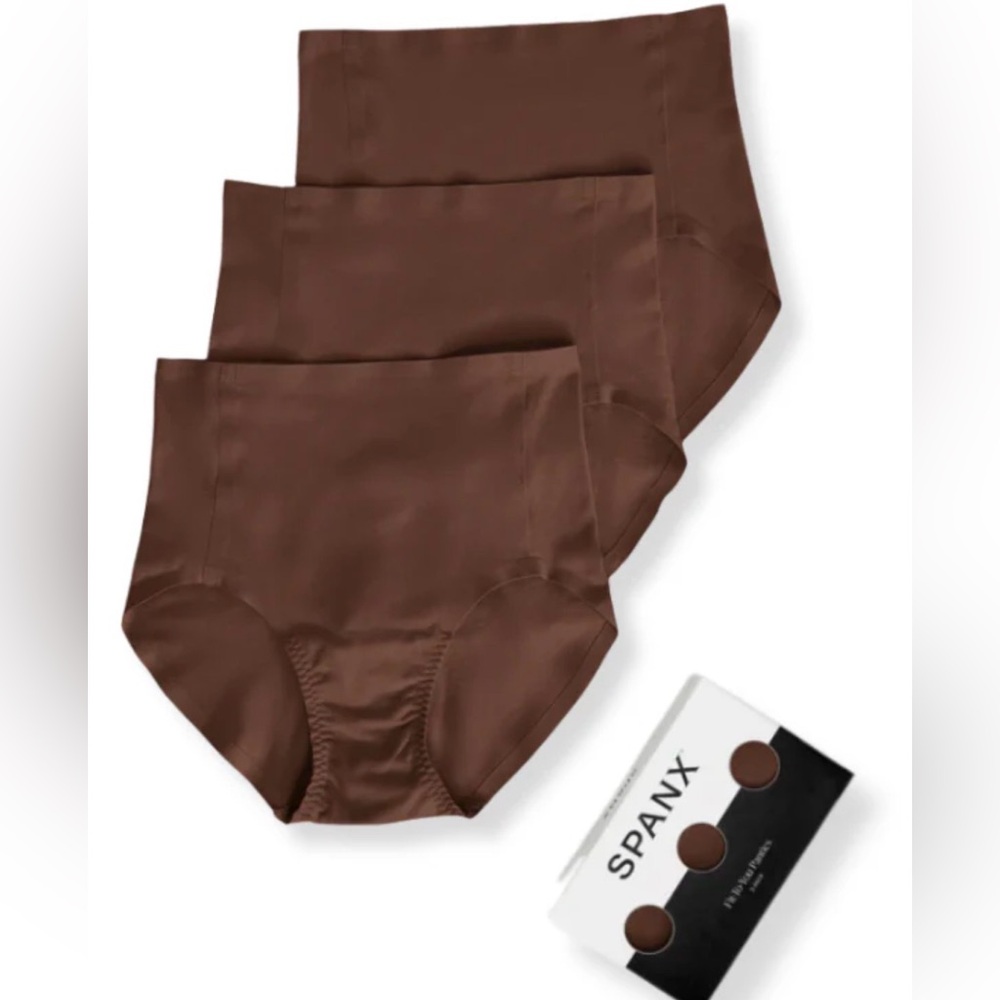 SPANX Fit-To-You Panties 3-Pack (x2 - 6 pair) in Brown PLUS SIZE